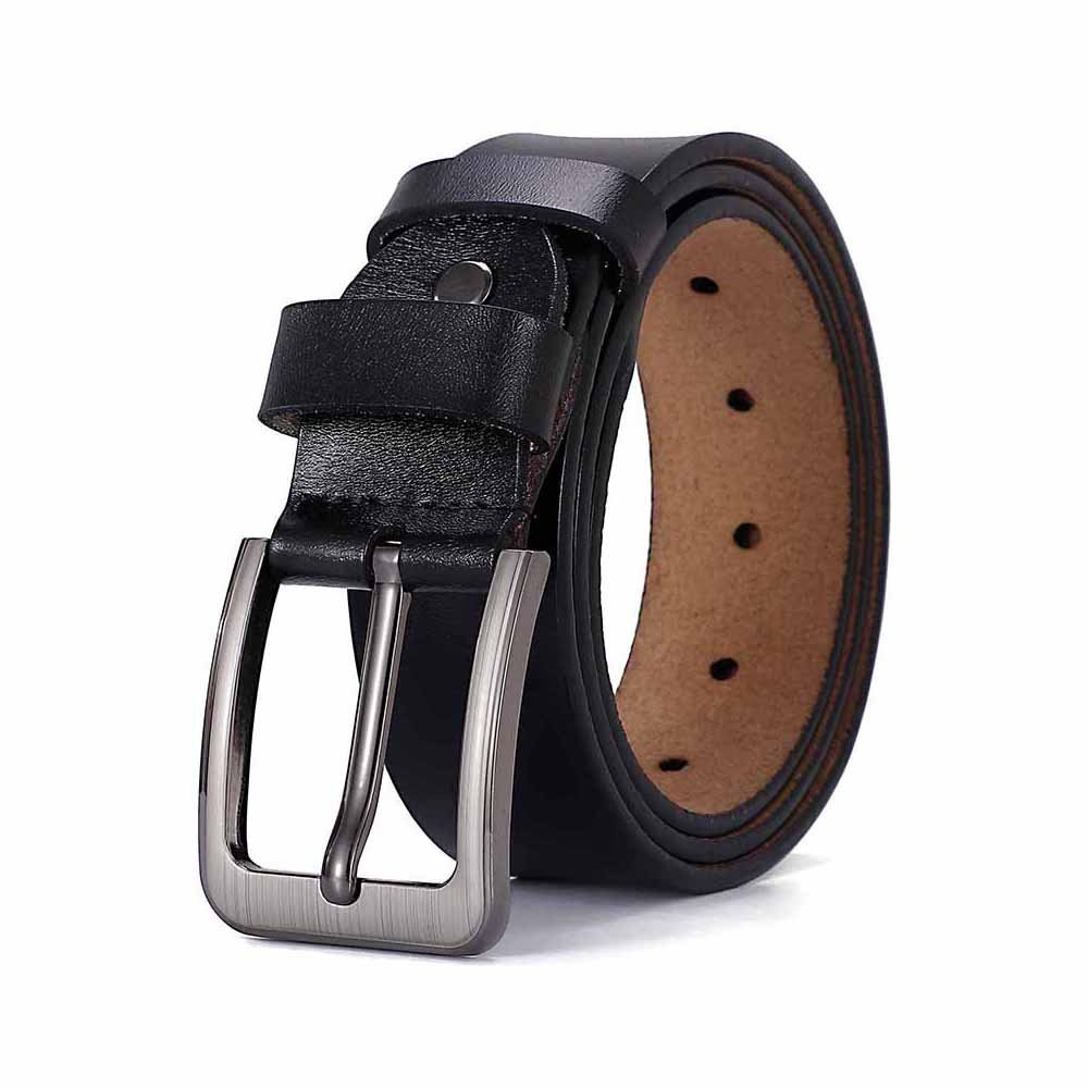 Stock Men's casual belt cowhide leather belt alloy buckle leisure Stylish fashion genuine split leather Tactical belt