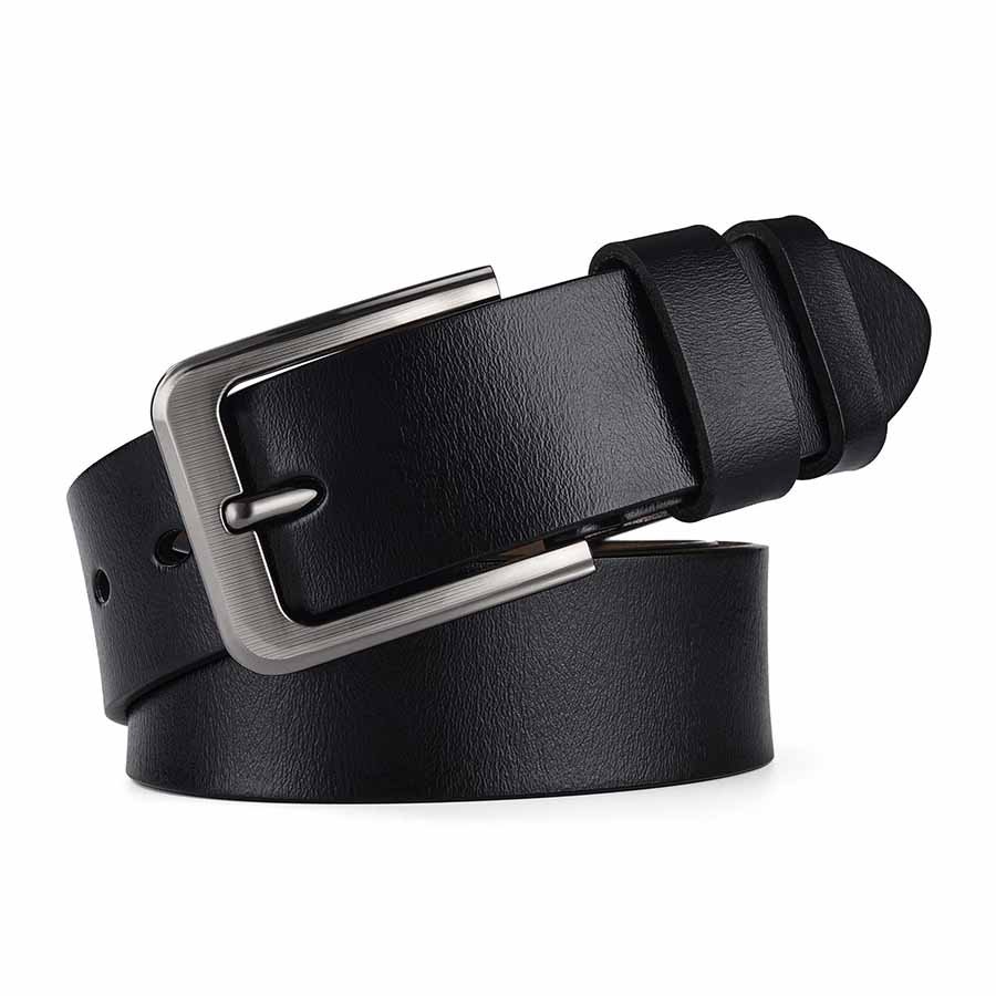 Stock Men's casual belt cowhide leather belt alloy buckle leisure Stylish fashion genuine split leather Tactical belt