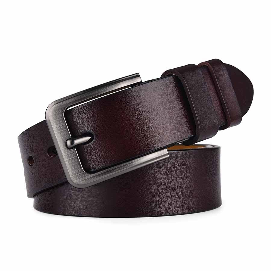 Stock Men's casual belt cowhide leather belt alloy buckle leisure Stylish fashion genuine split leather Tactical belt