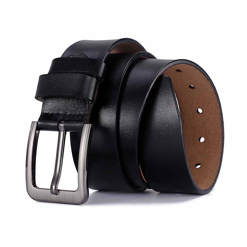 Stock Men's casual belt cowhide leather belt alloy buckle leisure Stylish fashion genuine split leather Tactical belt