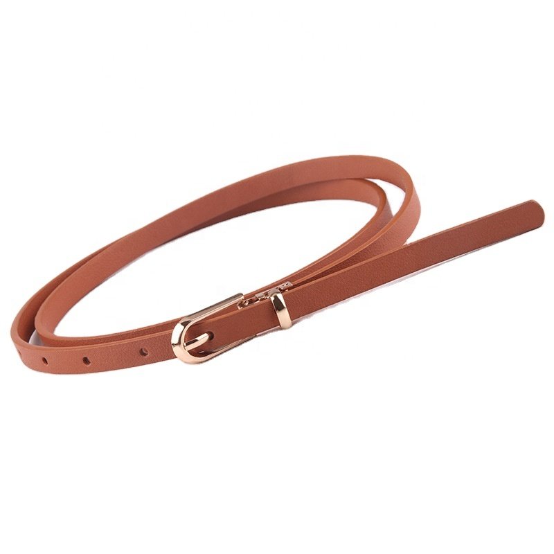 Female Belt New multi-color decorative dress with sweater thin belt women's versatile needle buckle PU small belt