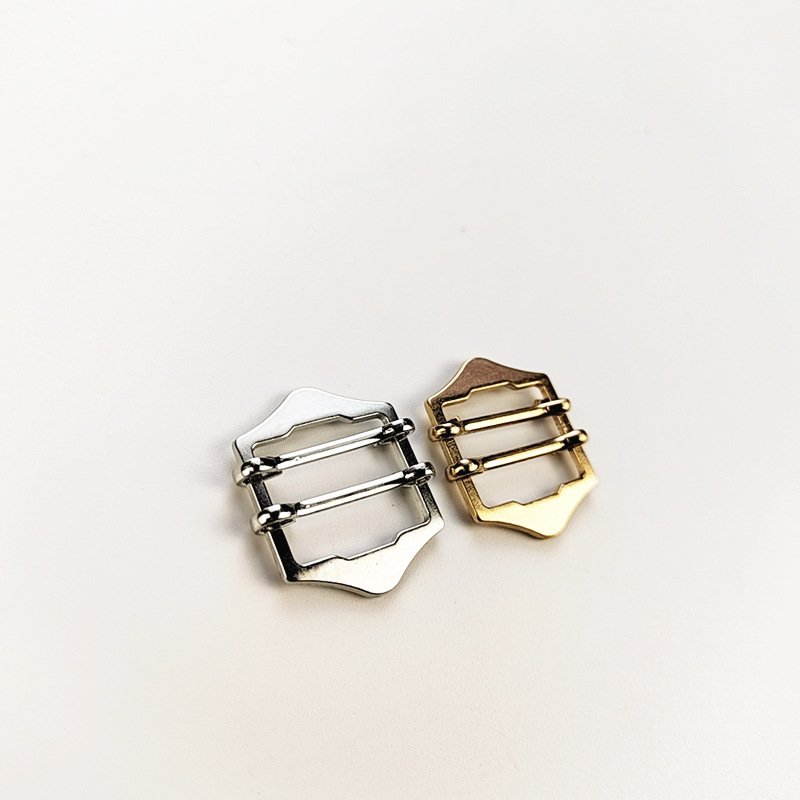 DWDP Professional Zinc Alloy Double Needle Belt Buckle Pant Strap Sliding Metal Buckle