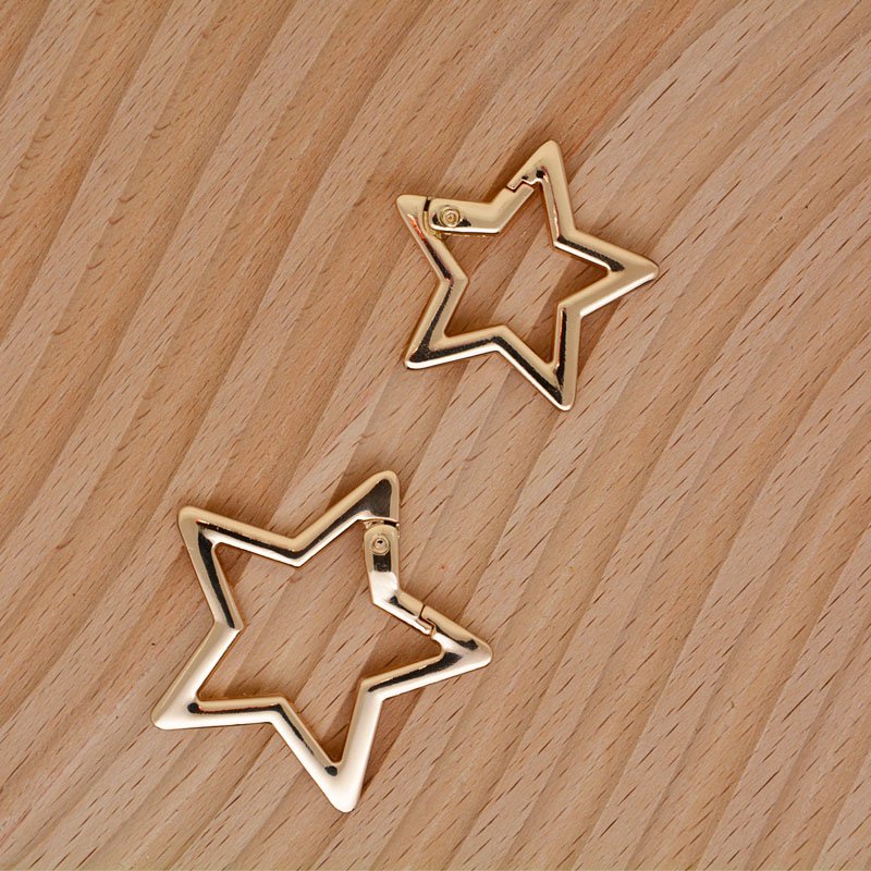 Design Star spring ring clasp Ladies Handbag Hardware snap hook Keychain Connection Buckle Durable Spring opening ring Buckles
