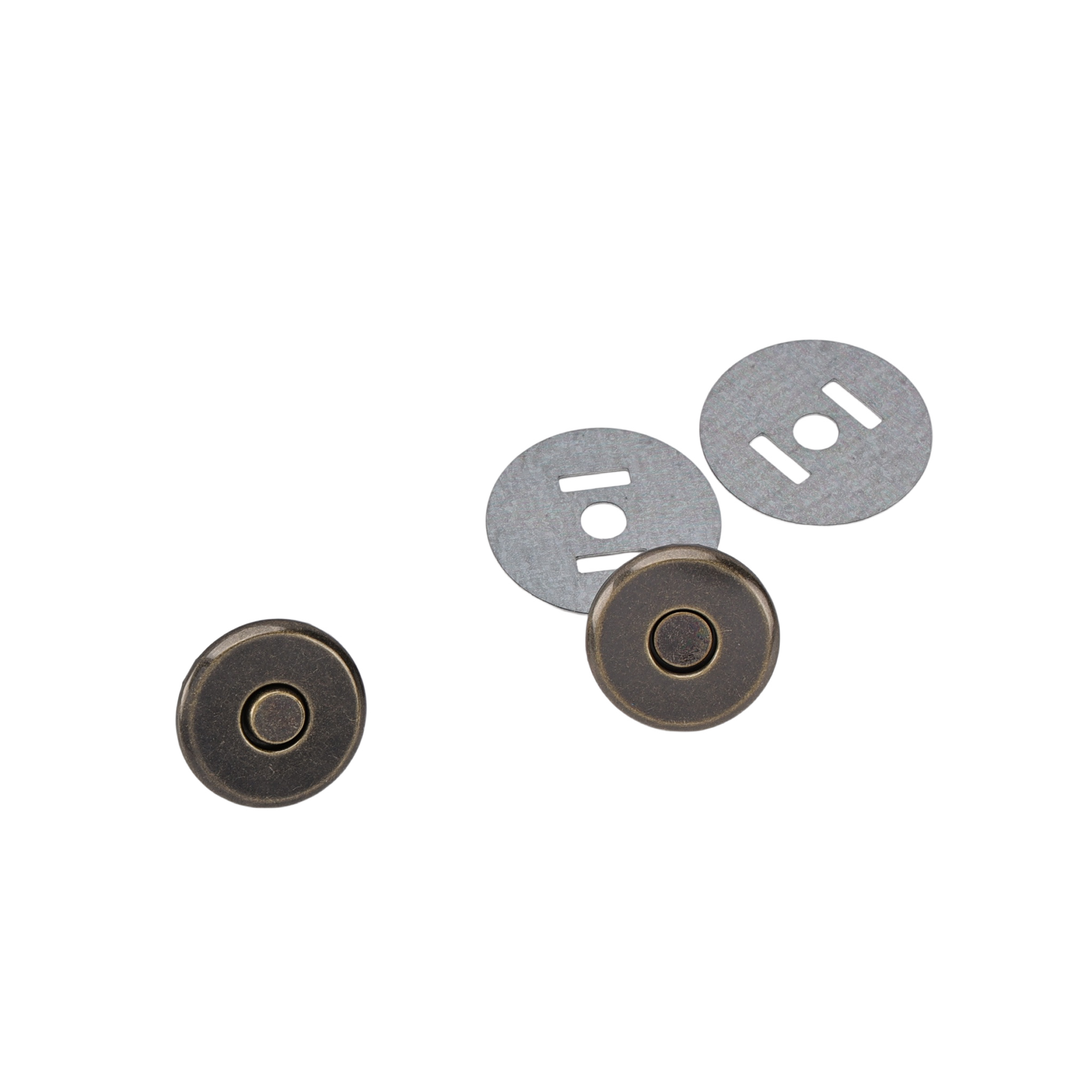 Japan-Made 18 mm Antique Plating Strong Magnetic Snap Buckle for Wallets Clothes Handbags Bags