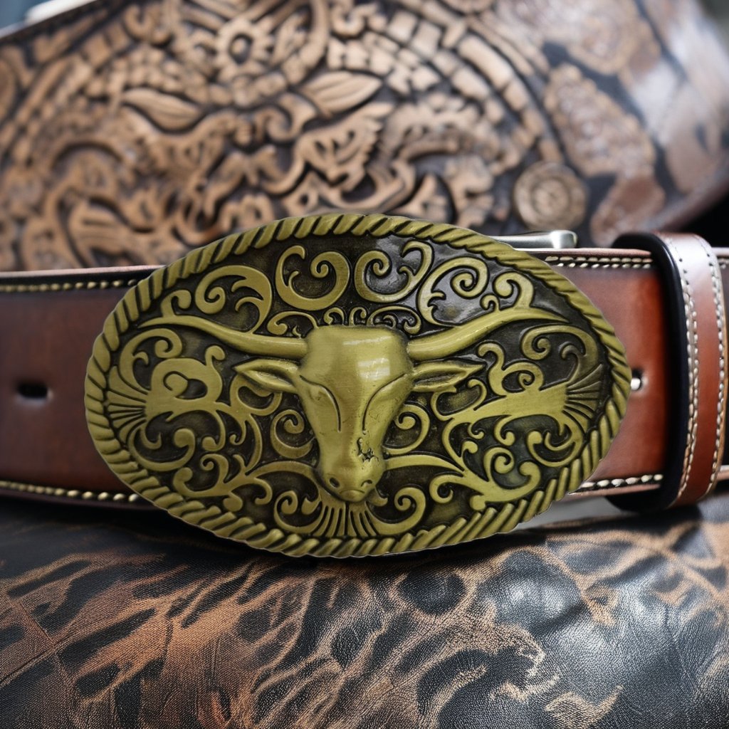 Customized Zinc Alloy 3D Bull Head Western Name Plate Belt Buckle American Animal Cowboy Alloys Bullhead Belt Buckle