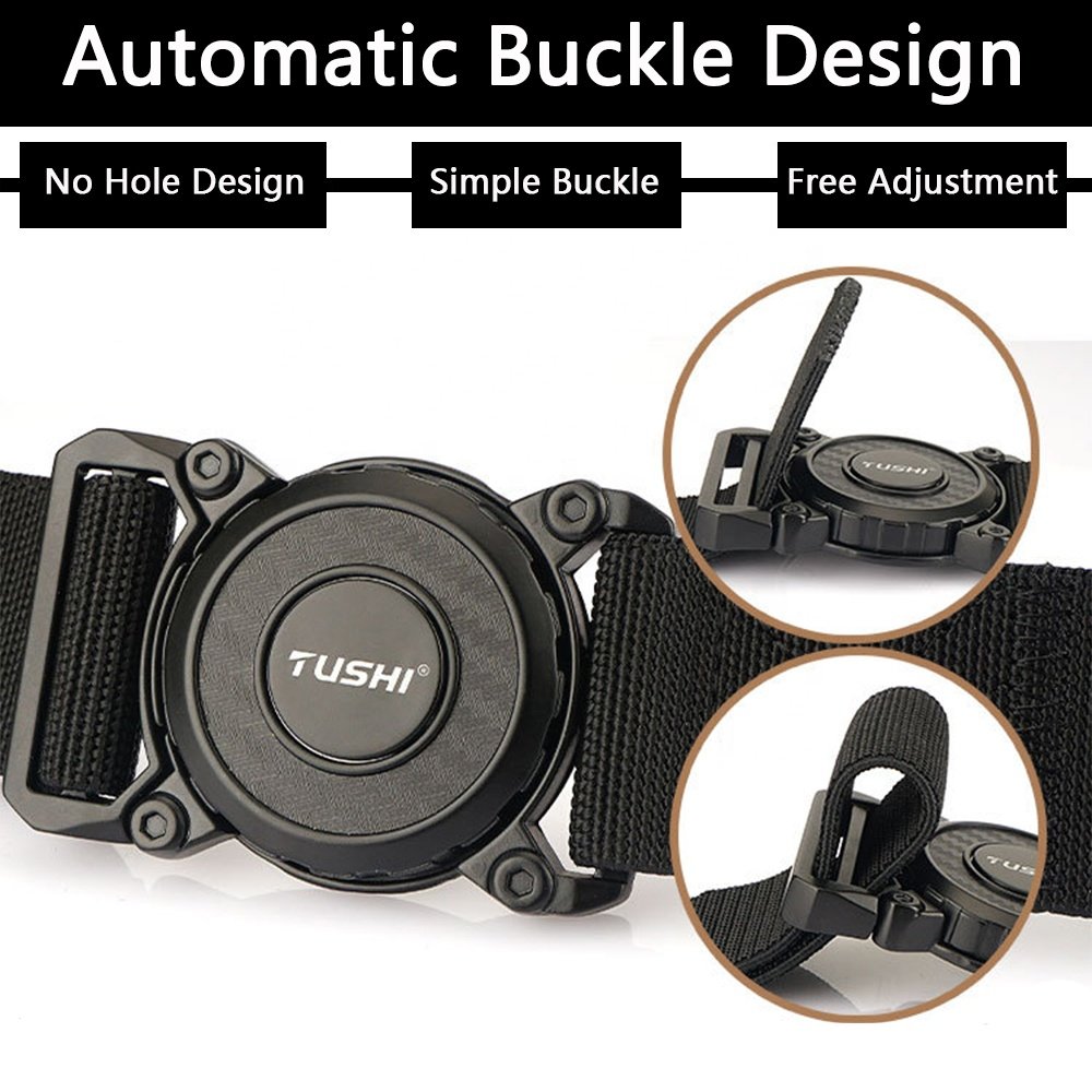TUSHI Wholesale Quick Release Buckle Metal Buckle Combat Waist Men Elapid Nylon Belt Canvas Fabric Tactical Belt Custom Factory