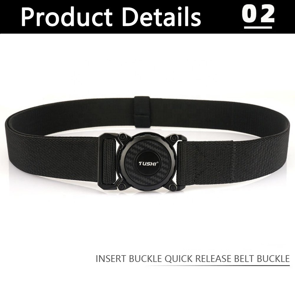 TUSHI Wholesale Quick Release Buckle Metal Buckle Combat Waist Men Elapid Nylon Belt Canvas Fabric Tactical Belt Custom Factory