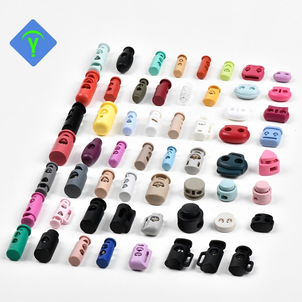 17*10*7 Mm Plastic Tightening Buckle Newest Rainbow Metal Spring Cord Lock Stopper Adjustable Drawstring Buckle Elastic Toggle