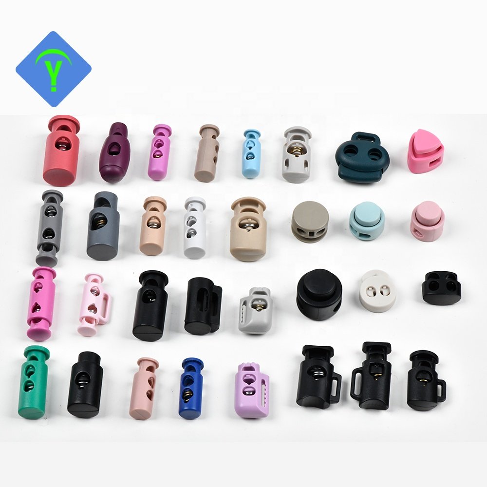 17*10*7 Mm Plastic Tightening Buckle Newest Rainbow Metal Spring Cord Lock Stopper Adjustable Drawstring Buckle Elastic Toggle
