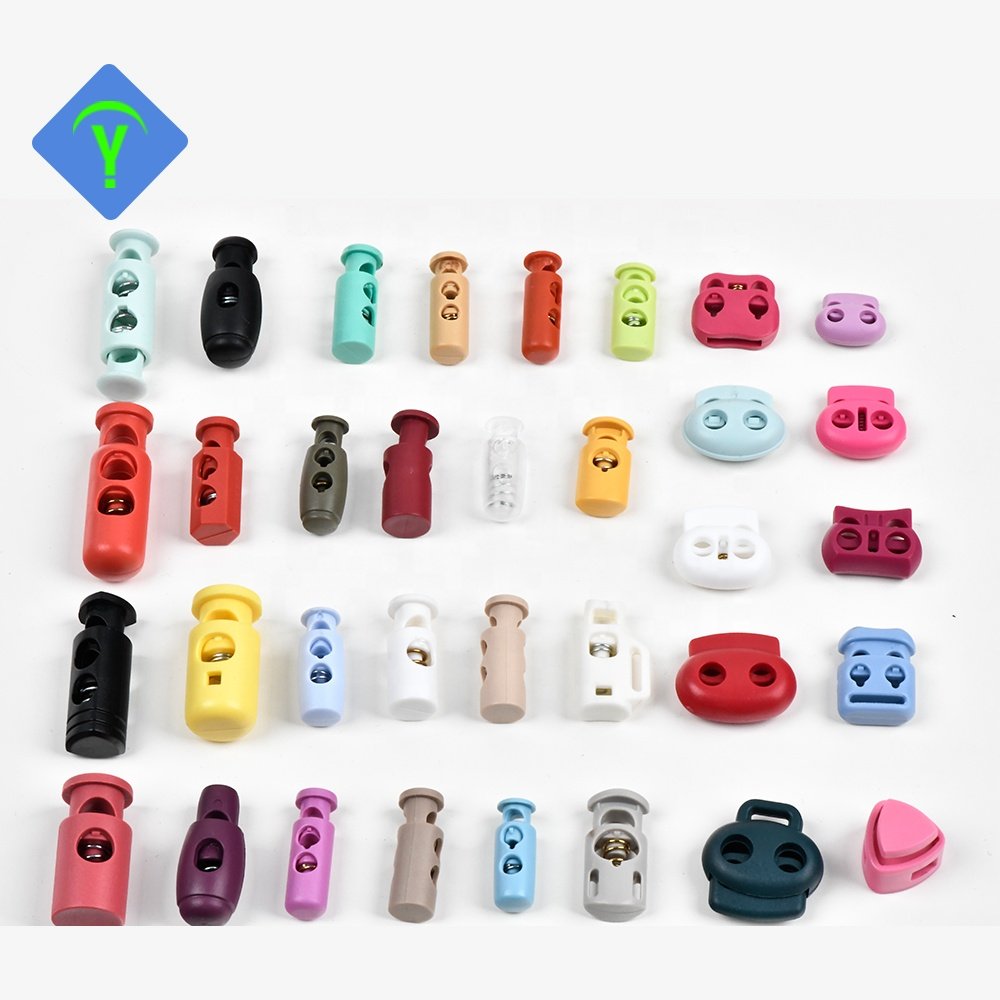 17*10*7 Mm Plastic Tightening Buckle Newest Rainbow Metal Spring Cord Lock Stopper Adjustable Drawstring Buckle Elastic Toggle