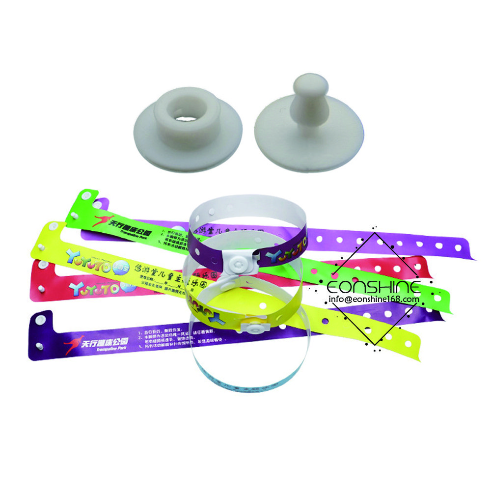 Bulk Disposable Buckle Snap Button Closure Small Mini Plastic Rivet for PVC Vinyl Wristband