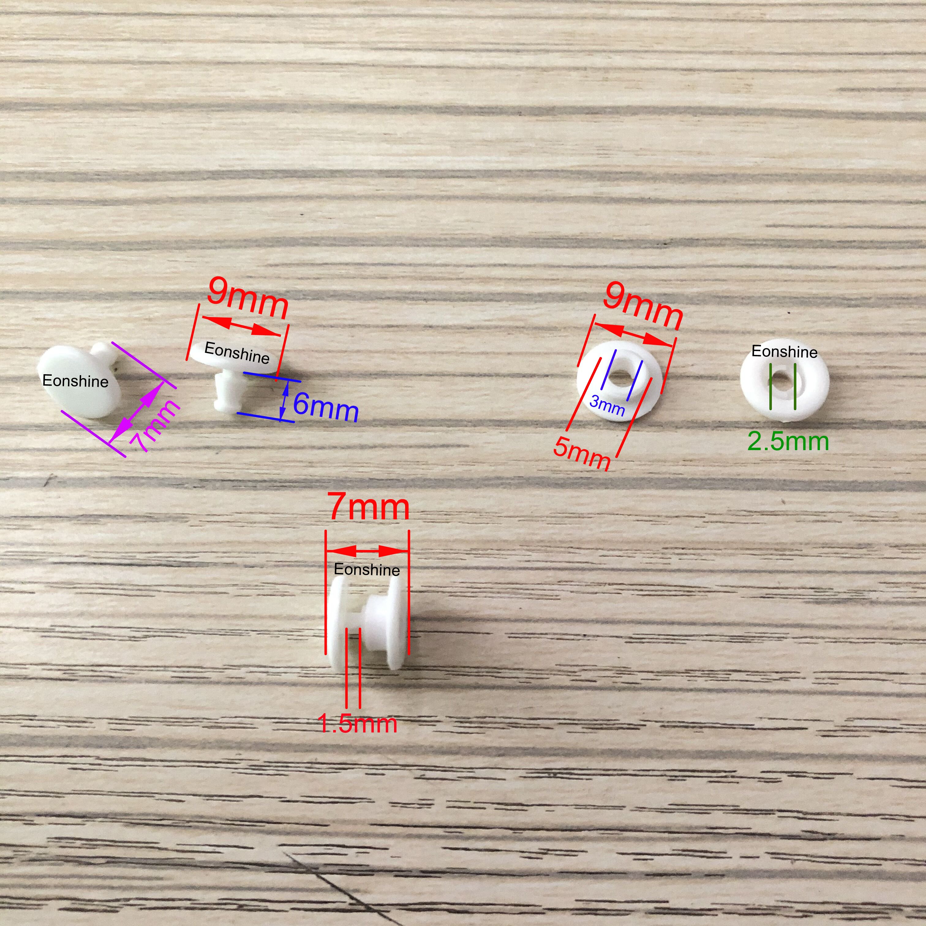 Bulk Disposable Buckle Snap Button Closure Small Mini Plastic Rivet for PVC Vinyl Wristband