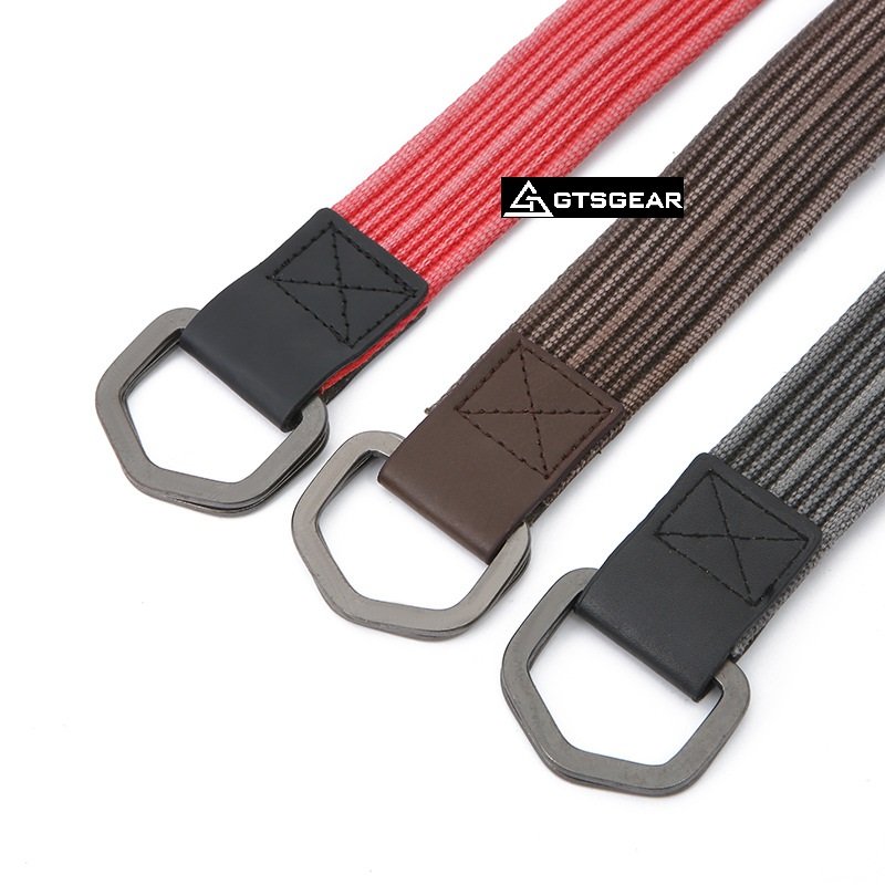 BL99 New style ring buckle three-strand pit belt washed tactical fashion thickened casual canvas nylon woven belt factory direct