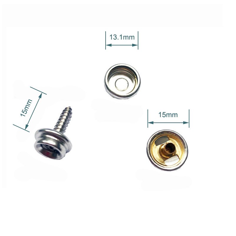 stainless steel screw and white fastener set Canvas buckle Boat Marine Canvas Buttons Canvas fastener