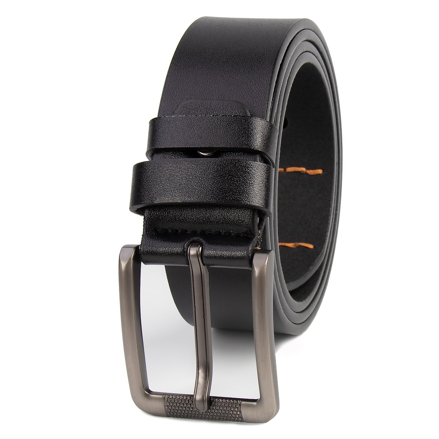 Manufacturer's Direct Sales Men's Casual PU Belt New Men's Silver Pin Buckle Smooth PU Belt