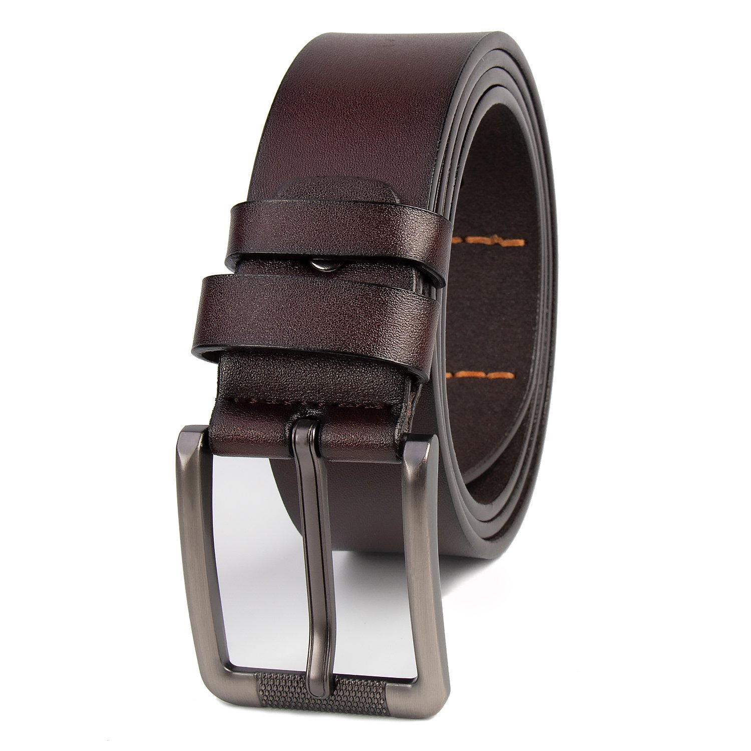 Manufacturer's Direct Sales Men's Casual PU Belt New Men's Silver Pin Buckle Smooth PU Belt