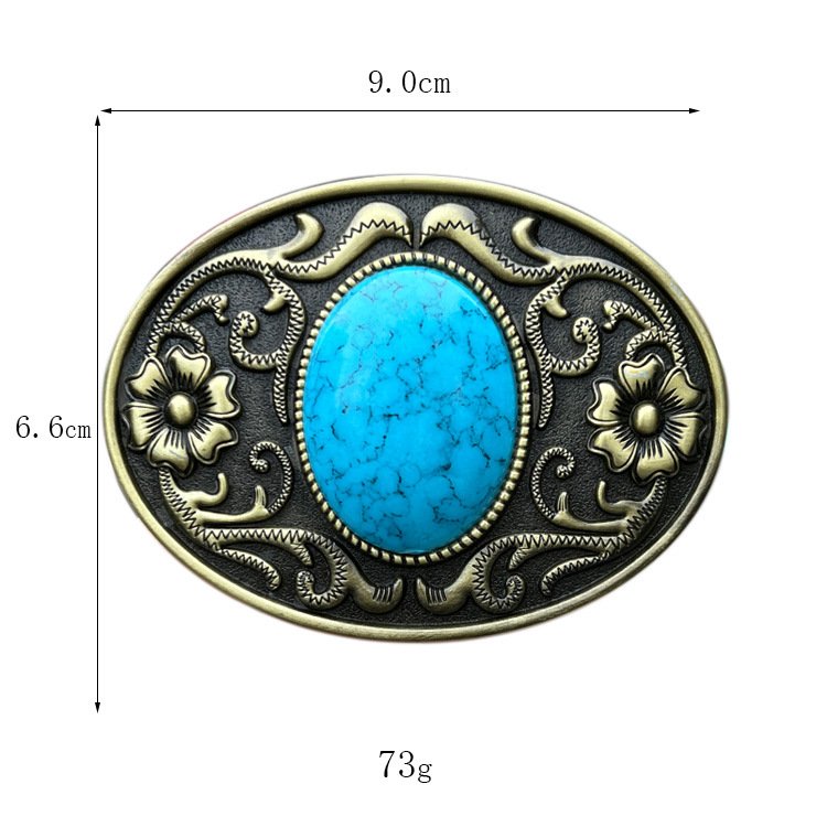 western cowboy belt buckle antique brass gemstone belt buckle oval western belt buckle for men