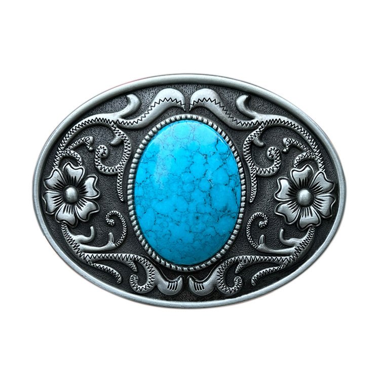 western cowboy belt buckle antique brass gemstone belt buckle oval western belt buckle for men