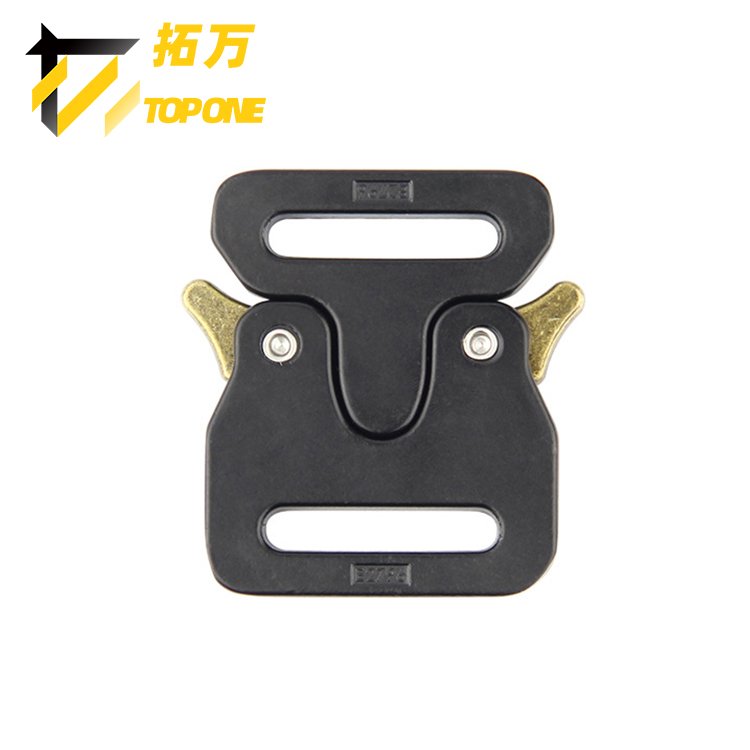 Size 25mm Metal Quick Release Buckles For Webbing Belt Tactical Trigger Buckle Black Custom Logo