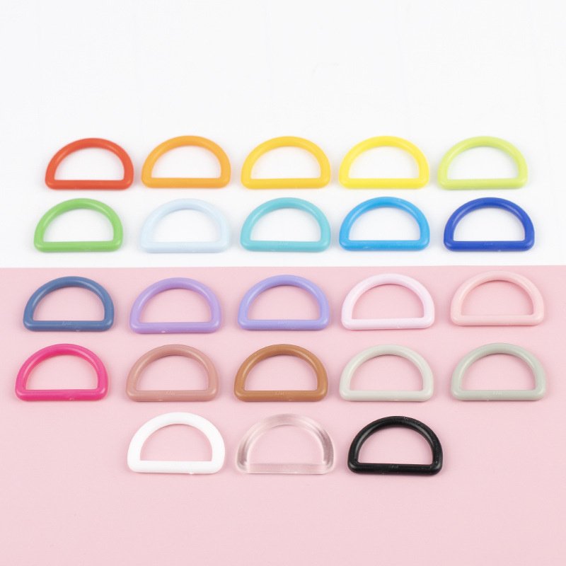 SAS Wholesale Plastic Adjustable D Shape Buckle D Rings For Belt Backpack And Bag Buckles