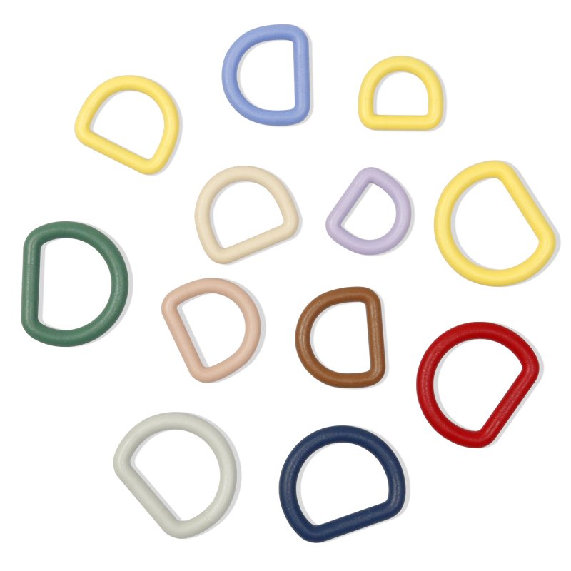 Durable Rustless Coating Zinc Alloy D Ring 16Mm 20Mm 25Mm Size Plastic Buckle Metal Part For Dog Collar Leash Harness