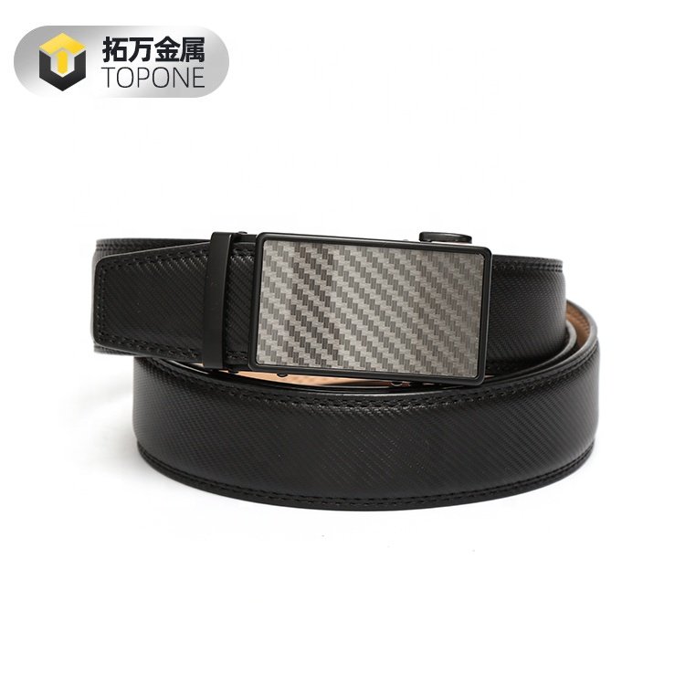 Hot Selling Business Leisure Automatic Alloy Ratchet Buckle Trendy Design Luxury Genuine Leather Men's Belt