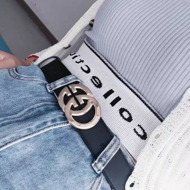 Women's pin buckle belt Jeans Belt pure cowhide versatile embossed belt fashionable and personalized retro waistband