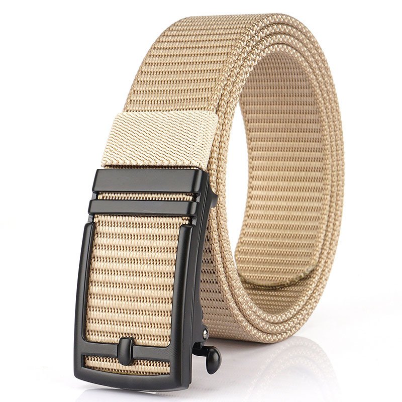 Custom Tactical Thickened Nylon Men's Business Fabric Quick Release Automatic Buckle Canvas Belt Slide Buckle Buckle Head