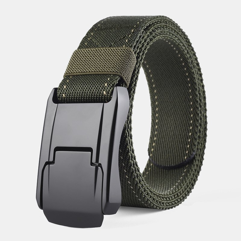 3.8cm Nylon woven webbing outdoor belt with zinc alloy buckle Nylon elastic belt easy release buckle