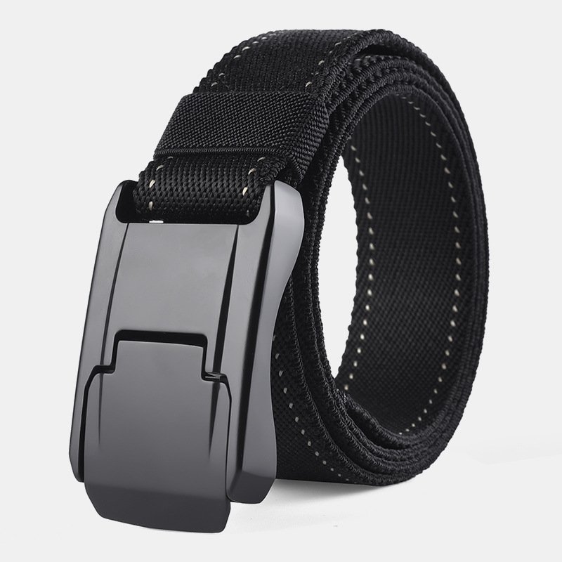 3.8cm Nylon woven webbing outdoor belt with zinc alloy buckle Nylon elastic belt easy release buckle