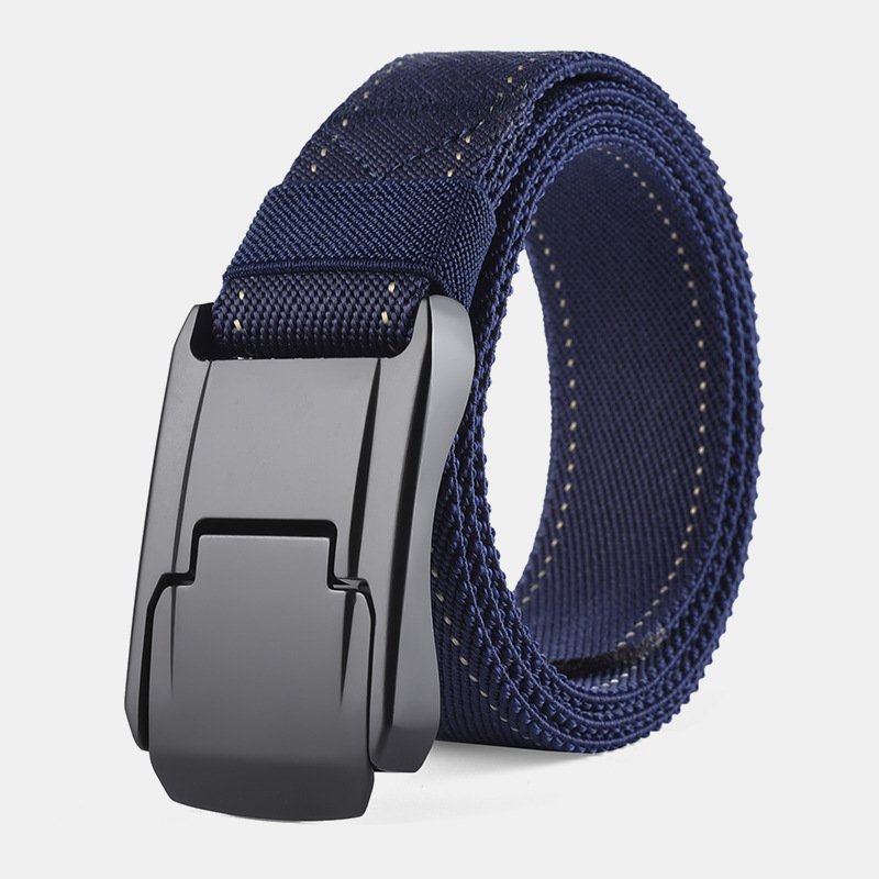 3.8cm Nylon woven webbing outdoor belt with zinc alloy buckle Nylon elastic belt easy release buckle