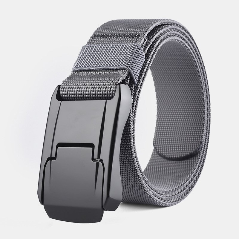 3.8cm Nylon woven webbing outdoor belt with zinc alloy buckle Nylon elastic belt easy release buckle