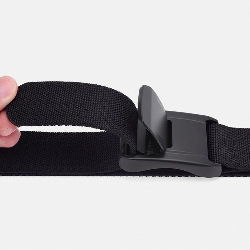 3.8cm Nylon woven webbing outdoor belt with zinc alloy buckle Nylon elastic belt easy release buckle