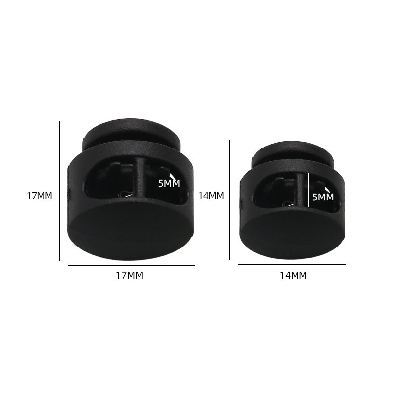14/17 mm Plastic Tightening Buckle Newest Rainbow Metal Spring Cord Lock Stopper Adjustable Drawstring Buckle Elastic Toggle
