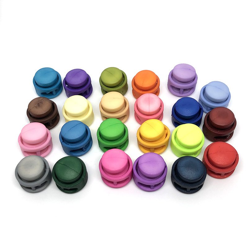 14/17 mm Plastic Tightening Buckle Newest Rainbow Metal Spring Cord Lock Stopper Adjustable Drawstring Buckle Elastic Toggle