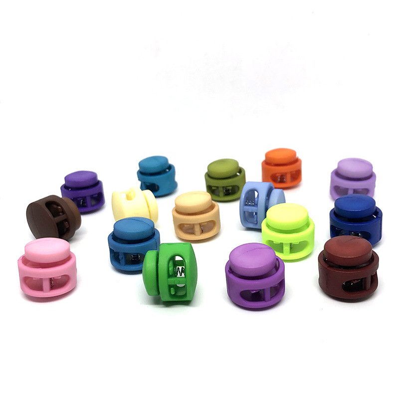 14/17 mm Plastic Tightening Buckle Newest Rainbow Metal Spring Cord Lock Stopper Adjustable Drawstring Buckle Elastic Toggle