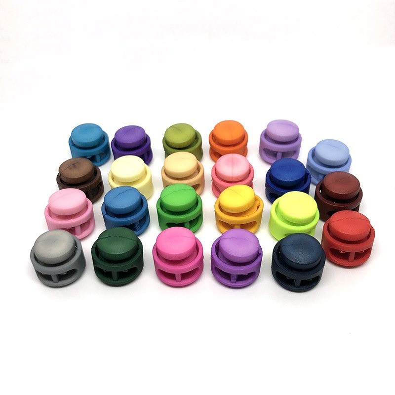 14/17 mm Plastic Tightening Buckle Newest Rainbow Metal Spring Cord Lock Stopper Adjustable Drawstring Buckle Elastic Toggle