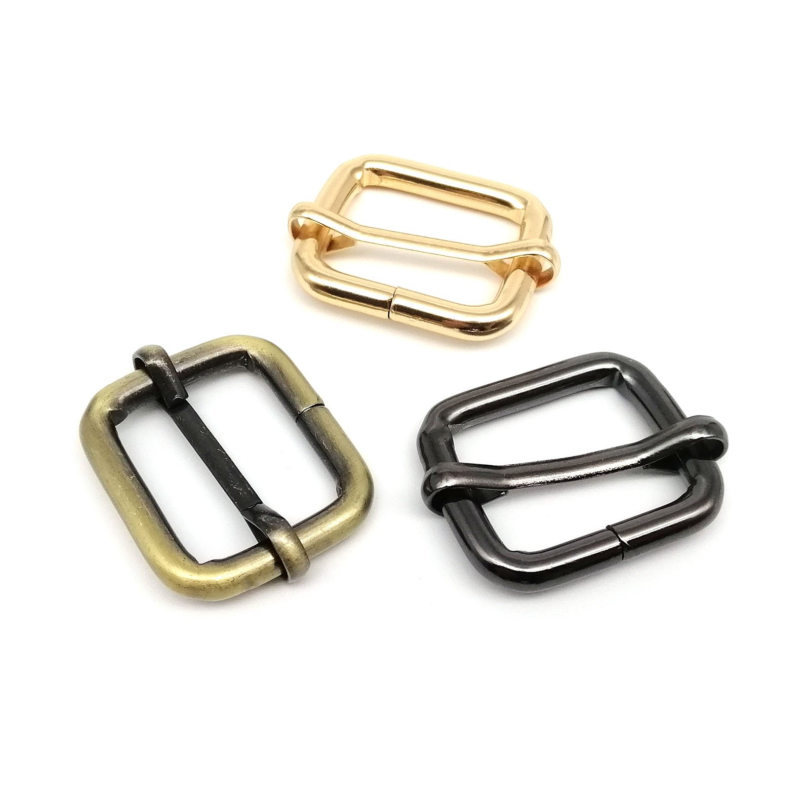 RW 13-50mm Adjuster Slide Buckle Bags Hardware Accessories Square Rectangle Tri-glide Adjust Roller Pin Buckle for Garment