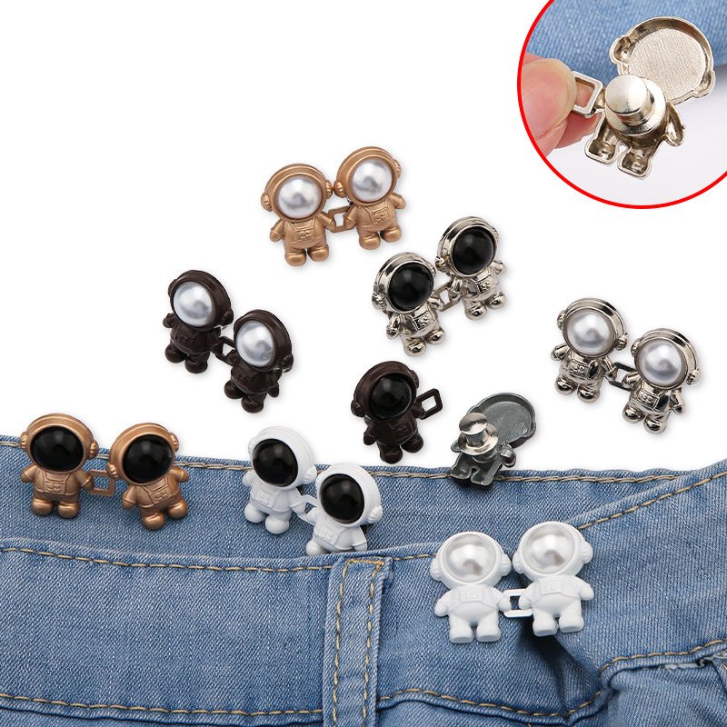 Waist Body Fit Tighten Buckles Astronaut Waist Closure Button With Detachable for Skirt Pant Jeans Greatly Improved Waist C