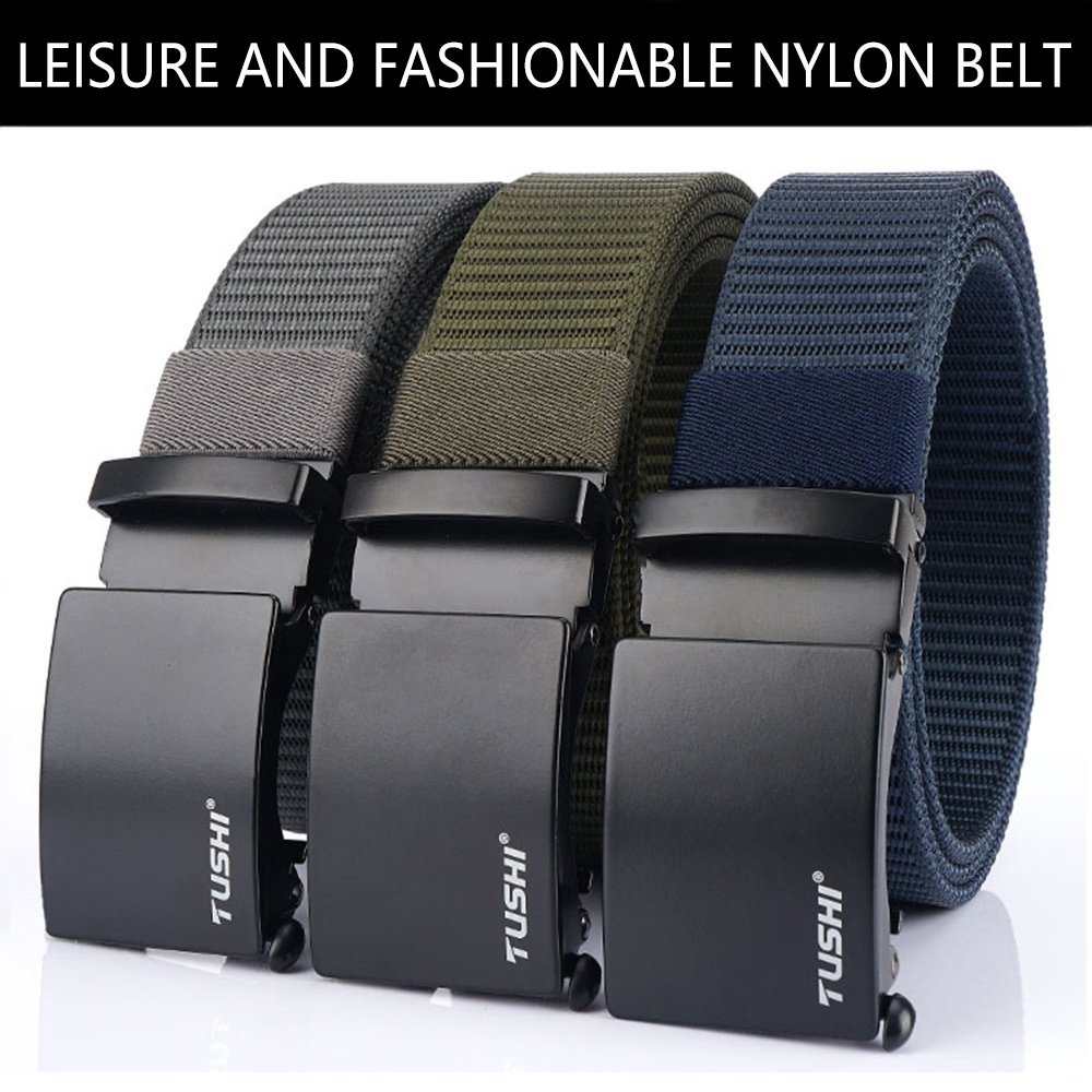 New Hot selling Men's Nylon Fabric Belt Sports Tactical Belt Quick Release Metal Buckle Woven Belt Hunting Sports Waist Straps