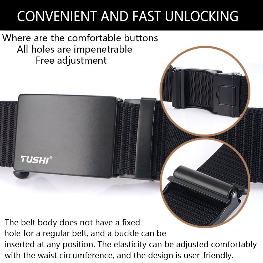 New Hot selling Men's Nylon Fabric Belt Sports Tactical Belt Quick Release Metal Buckle Woven Belt Hunting Sports Waist Straps