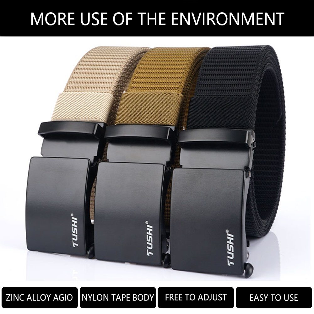 New Hot selling Men's Nylon Fabric Belt Sports Tactical Belt Quick Release Metal Buckle Woven Belt Hunting Sports Waist Straps