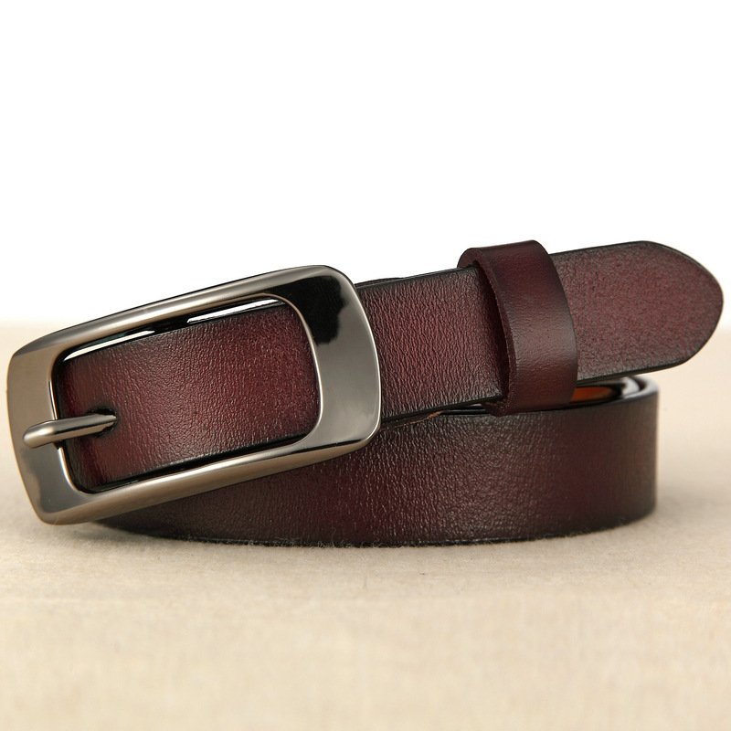 Women's pin buckle belt high quality cowhide versatile belt fashionable and personalized retro waistband