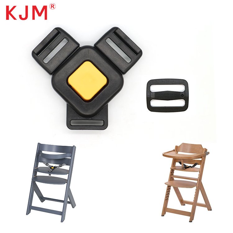 Factory Price 3 Point Plastic Side Quick Release Plastic Strap Buckle for Baby Stroller Chair Clips Buckle Baby Car Safety Strap