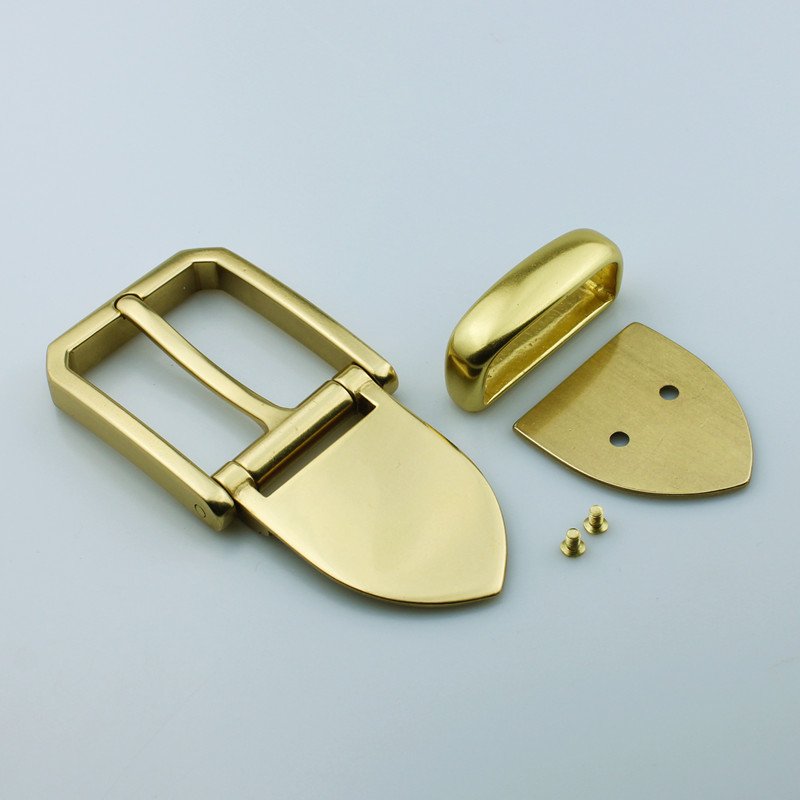 Custom Personalized 40MM SOLID BRASS belt buckle Single pin Reversible buckle For Men