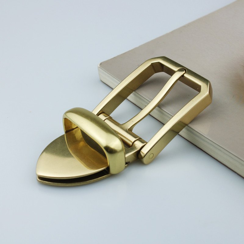 Custom Personalized 40MM SOLID BRASS belt buckle Single pin Reversible buckle For Men