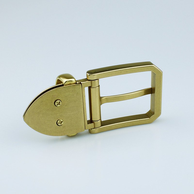 Custom Personalized 40MM SOLID BRASS belt buckle Single pin Reversible buckle For Men
