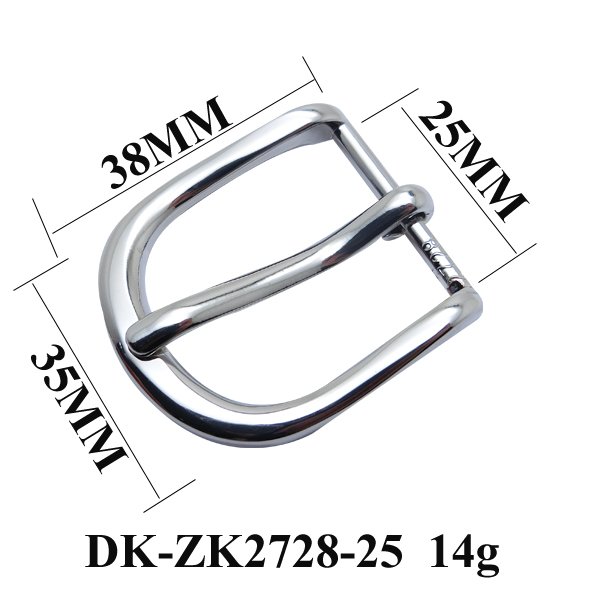Zinc Alloy Metal Casting Nice Polished Shiny Nickel Neutral Plain 25MM Buckle For Women Thin Waist Belt