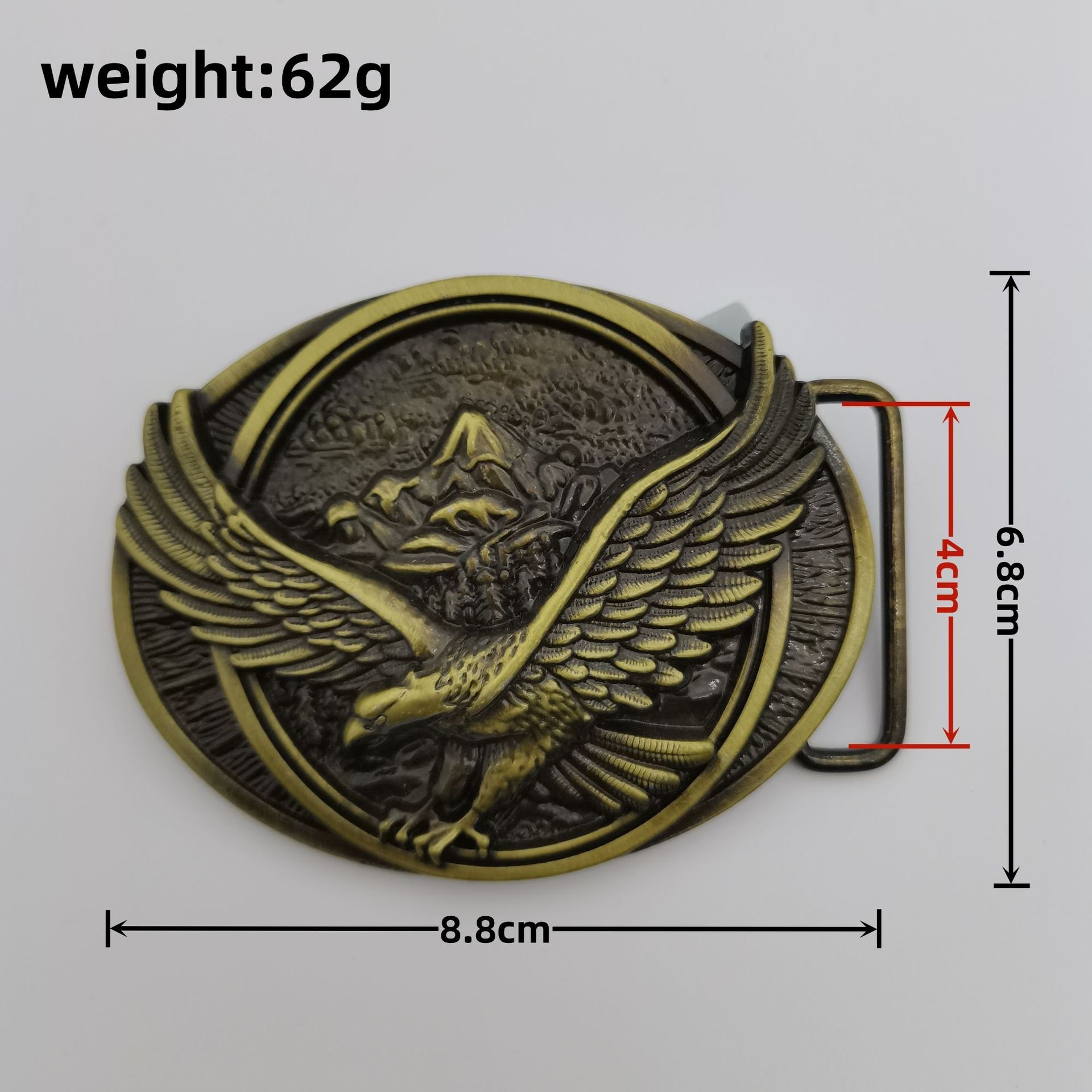 40mm Alloy Metal Belt Buckles American Classic Rocky Mountain Eagle Belt Buckle Silver Color Zinc Men's Cowboy Jeans Accessories