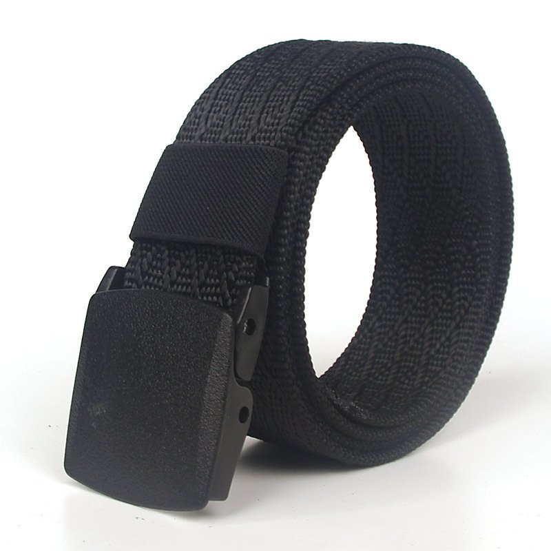YD97 Outdoor Custom Logo Camouflage Tactical Elastic Waistband POM Buckle Weave Belt Camo Student Jeans Canvas Fabric Belts